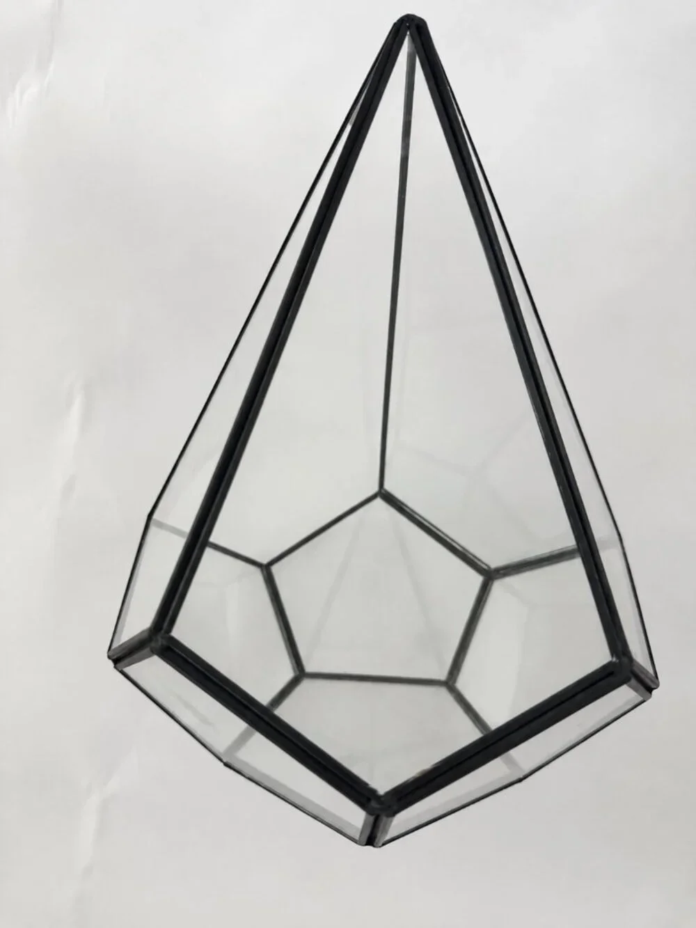 Glass Lantern Geometric Candle Holder / Terrarium